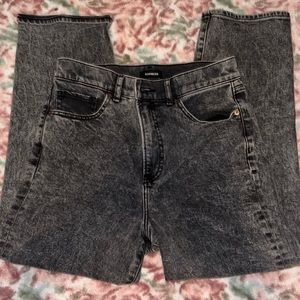 Express straight leg super high rise jeans